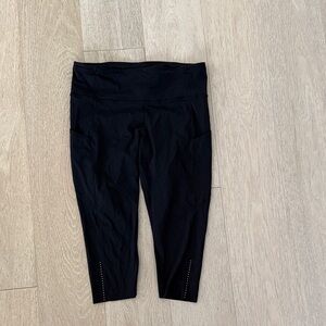 Lululemon Black Cropped Running Pants size 12